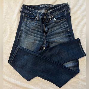 American Eagle skinny stretchy jeans.
